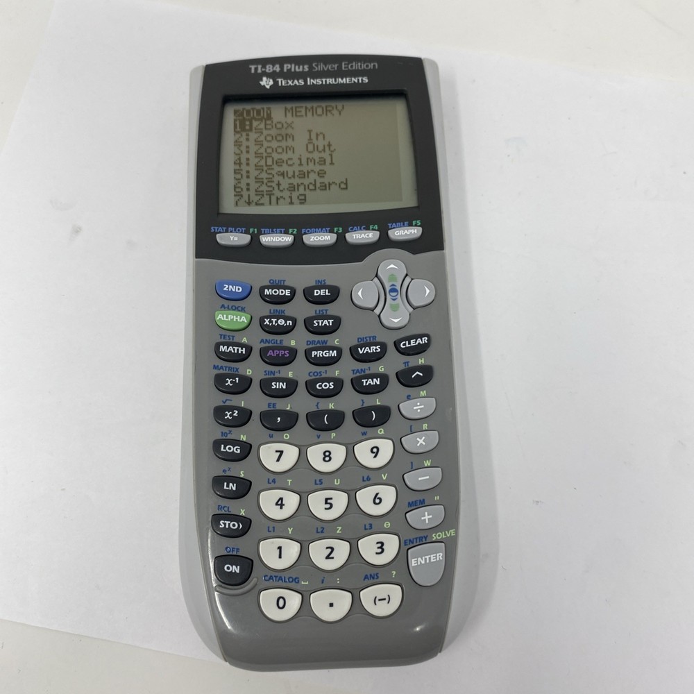 Texas Instruments TI-84 Plus Silver Edition Graphing Calculator  -TESTED