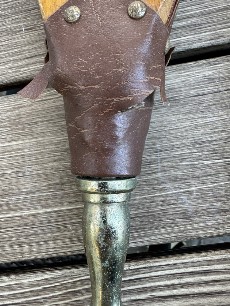 Vintage Hand Bellows Bellower Fleur-de-lis Leather