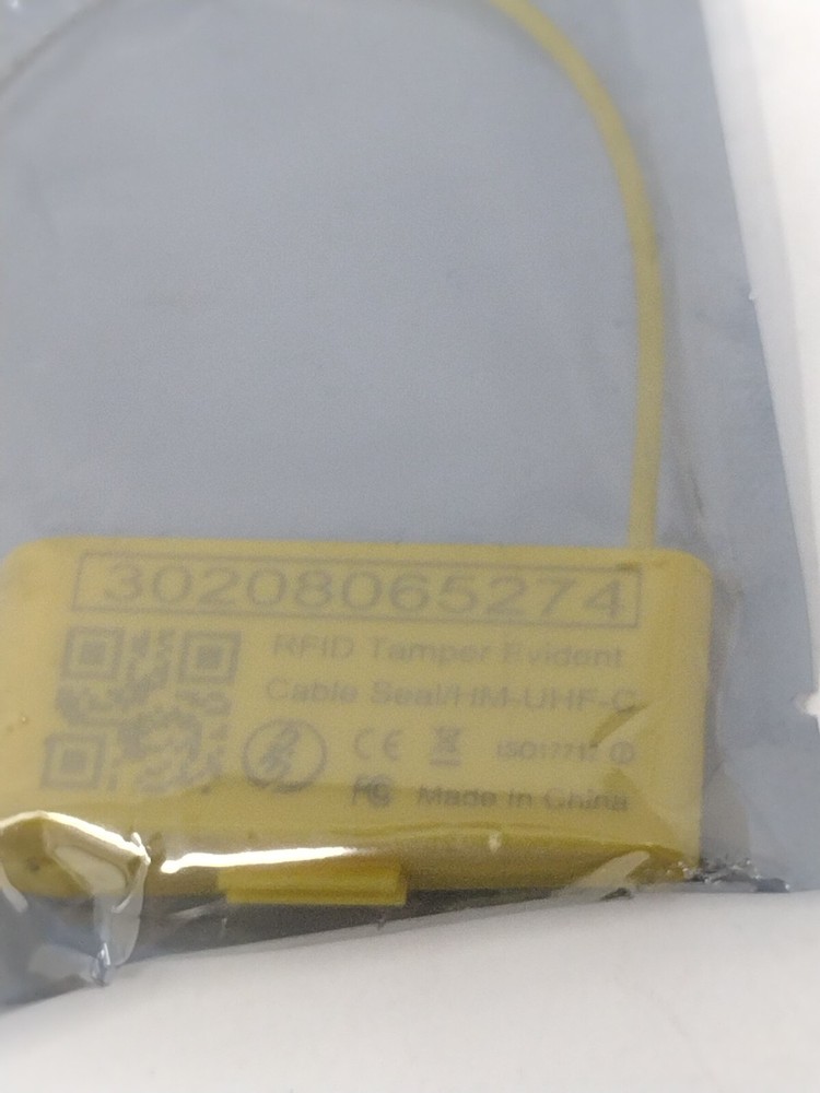 RFID Tamper Evident Security Cable Seal Tag Yellow HM-UHF-C ISO17712