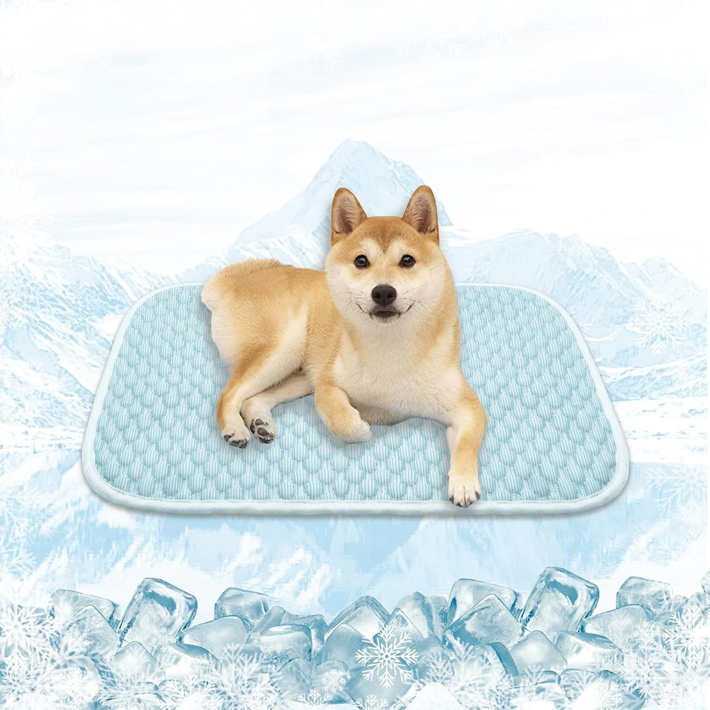 Dog Sleeping Pad & Pet Cooling Mat- Breathable Bubble Surface, EZ Clean. Keep Co