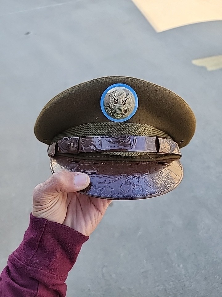 US WW2 Army Air Corps? CRUSHER Visor Hat? Cap READ 1ST