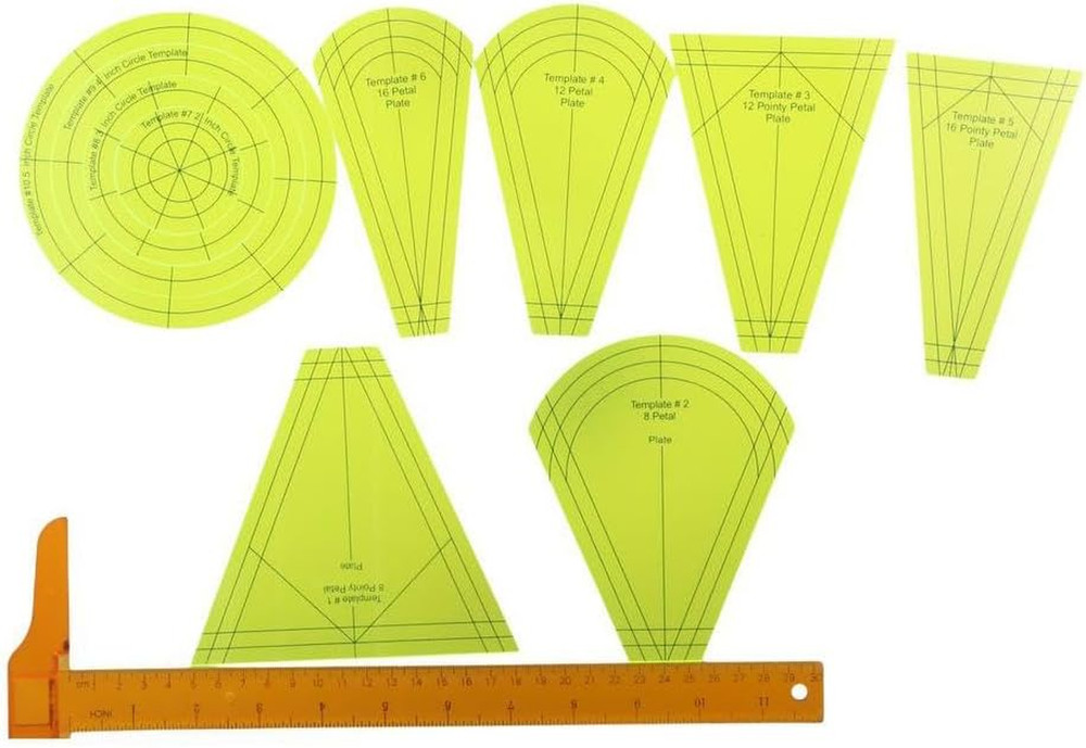 10Pcs Quilting Template Ruler Regular Plate Template Sewing Machine Domestic Tem