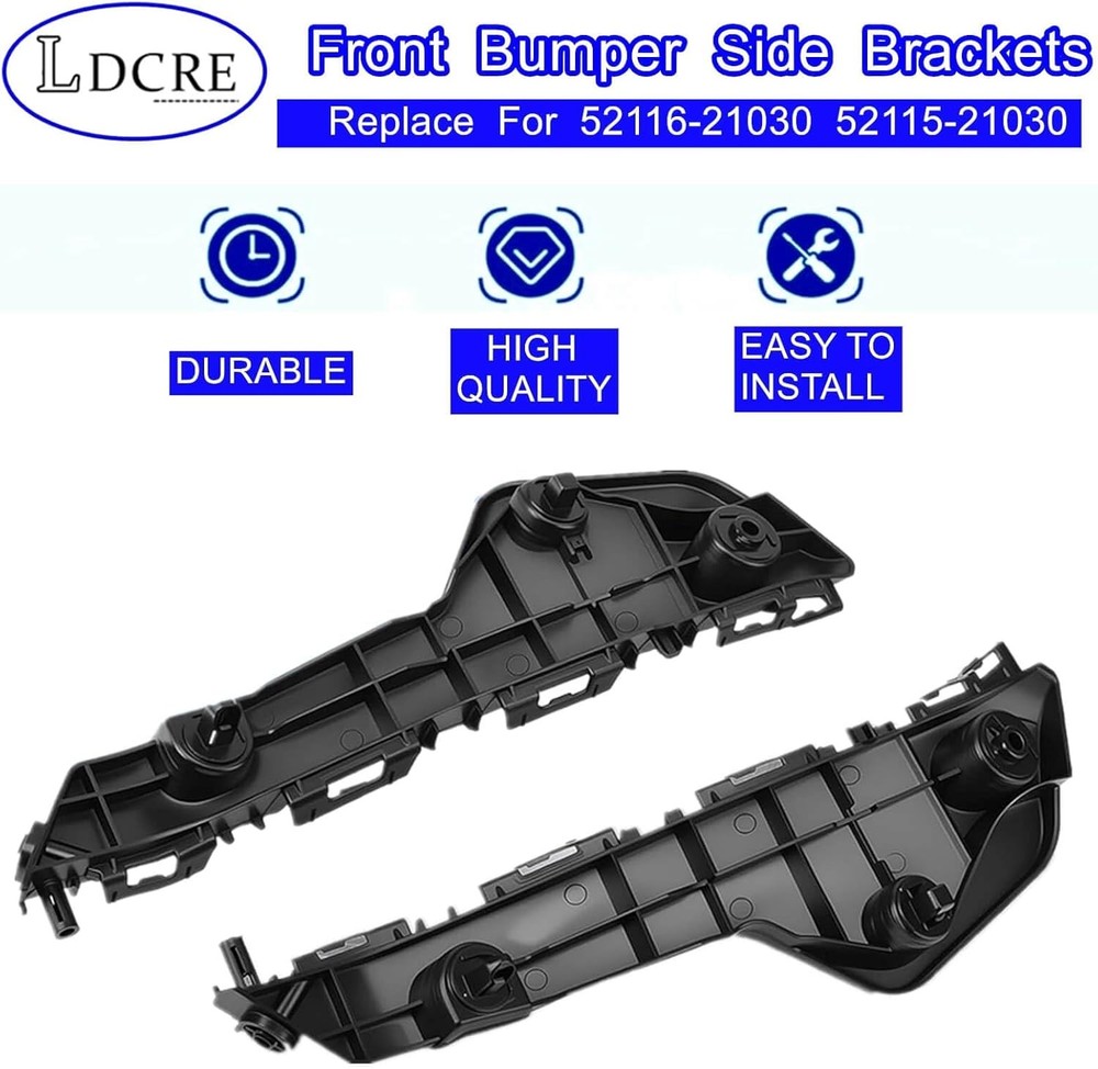Right & Left Front Bumper Brackets Set Driver and Passenger Side Fit for Scion T