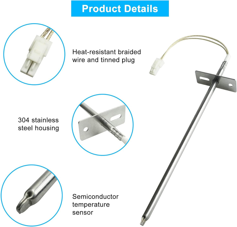 Fits Whirlpool W10833885, W10586204 Replacement Range Oven Temperature Sensor