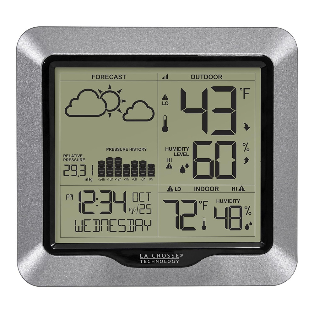 Advanced Wireless Weather Station: Dynamic Icons, Barometric Pressure, Atomic Ti