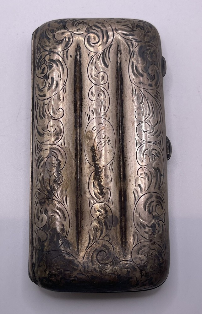 Antique Sterling Silver Cigar Holding Case
