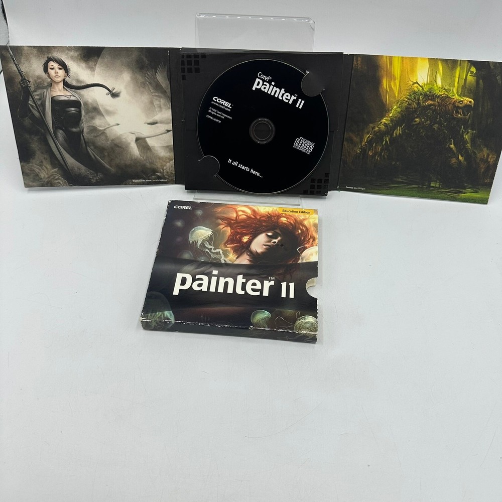 Corel Painter II Education Edition Windows and Macintosh PC Software CD Disc