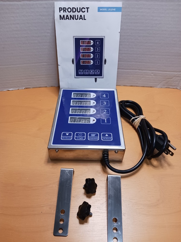 4 Channel - Commercial Kitchen Timer - LED Display / Alarm - 110v - Tested
