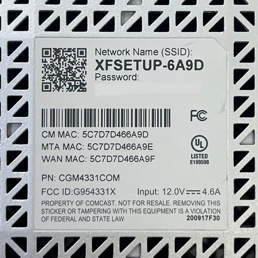 Comcast XB7-T Gateway CGM4331COM