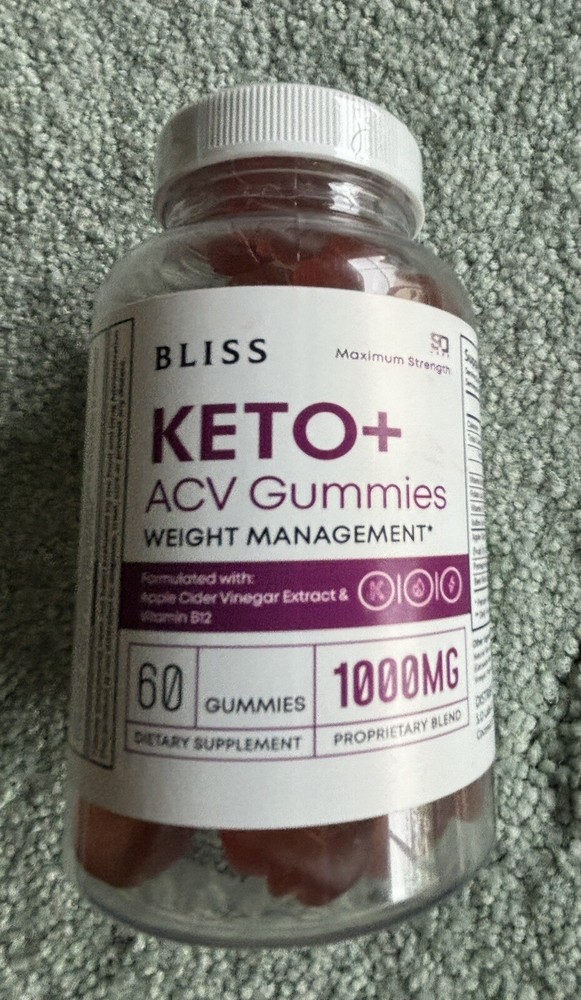 BLISS KETO+ ACV GUMMIES ~ 1000mg, 30-day supply