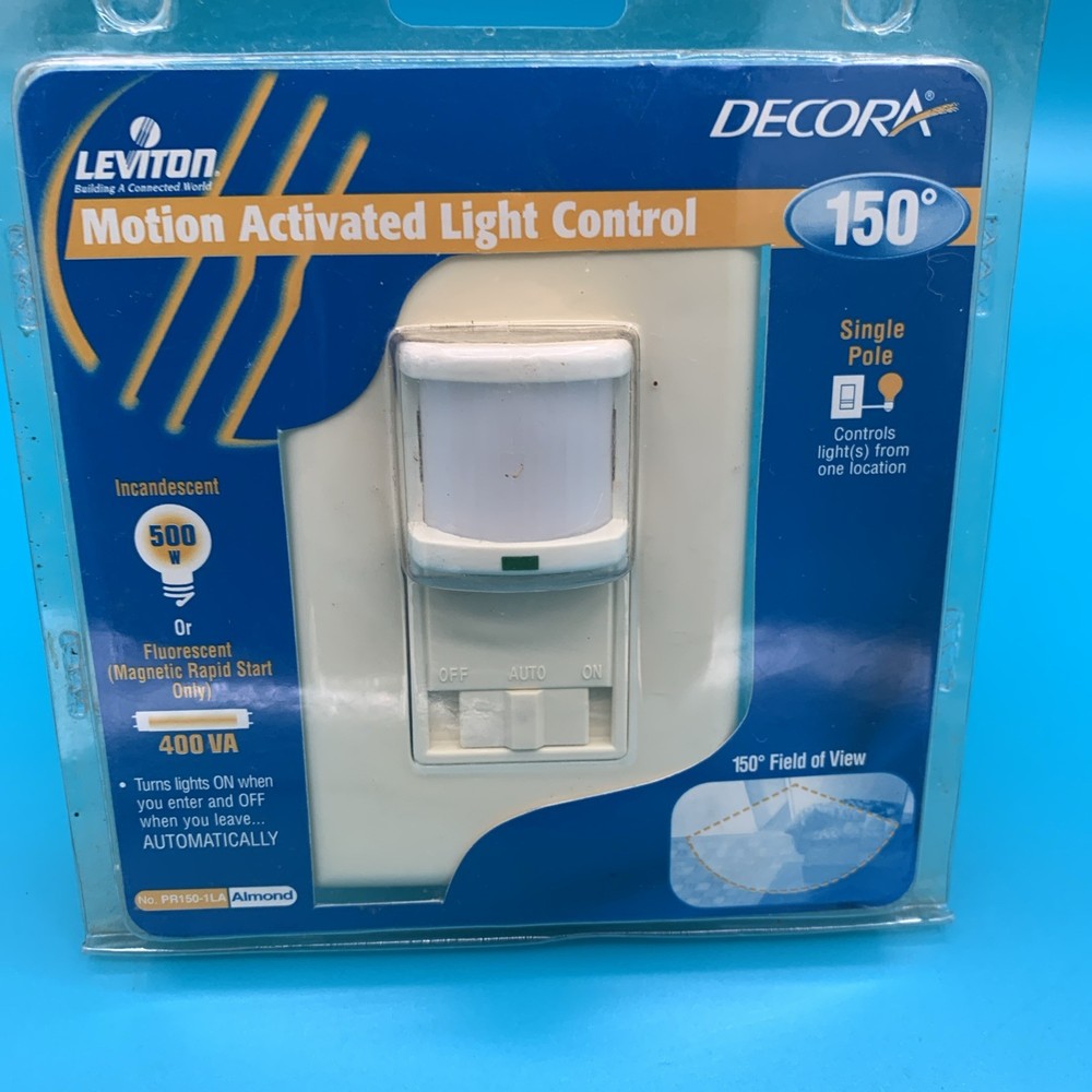 Leviton Decora Motion Activated Light Control PR-150-1LA Almond