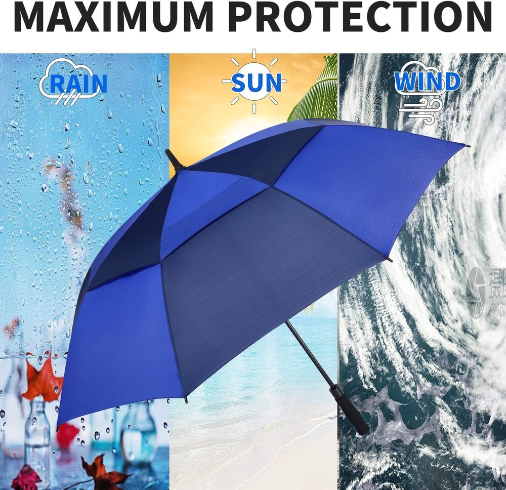 Extra Large Golf Umbrella, 54/62/68/72 Inch Automatic Open, Oversize Double C...