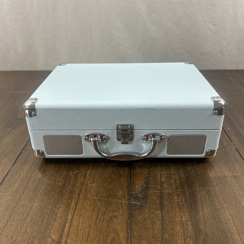 Victrola Journey+ Bluetooth Record Player Suitcase Blue Open Box Tested Working