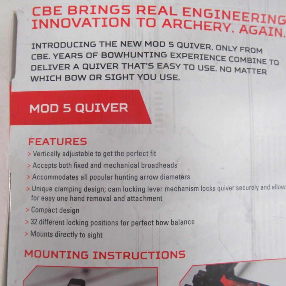 CBE Mod5 Mod-5 Adjustable 5-arrow quiver