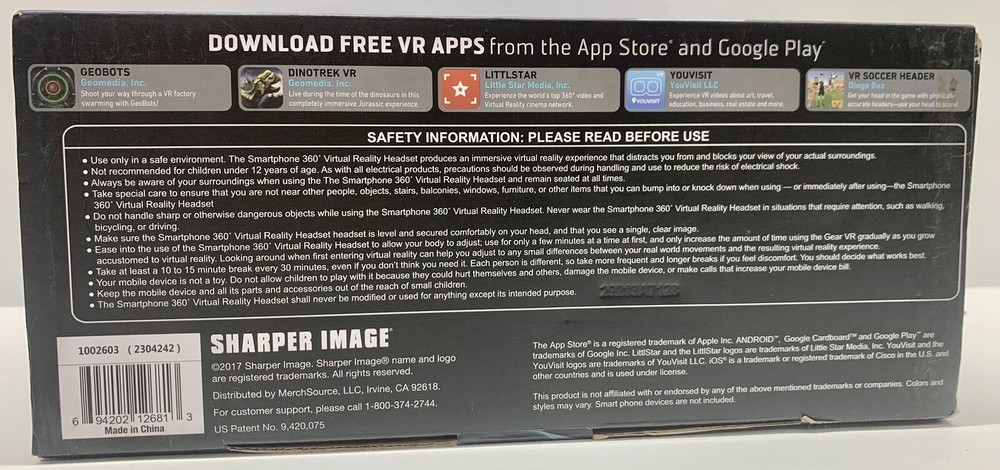 Sharper Image Virtual Reality Headset