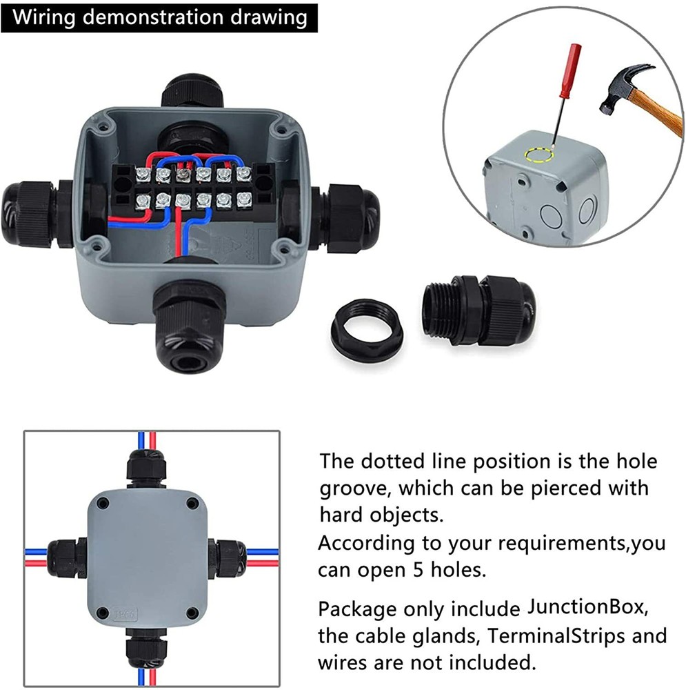 Waterproof Plastic Junction Enclosure Box Dustproof ABS Electrical Project Box