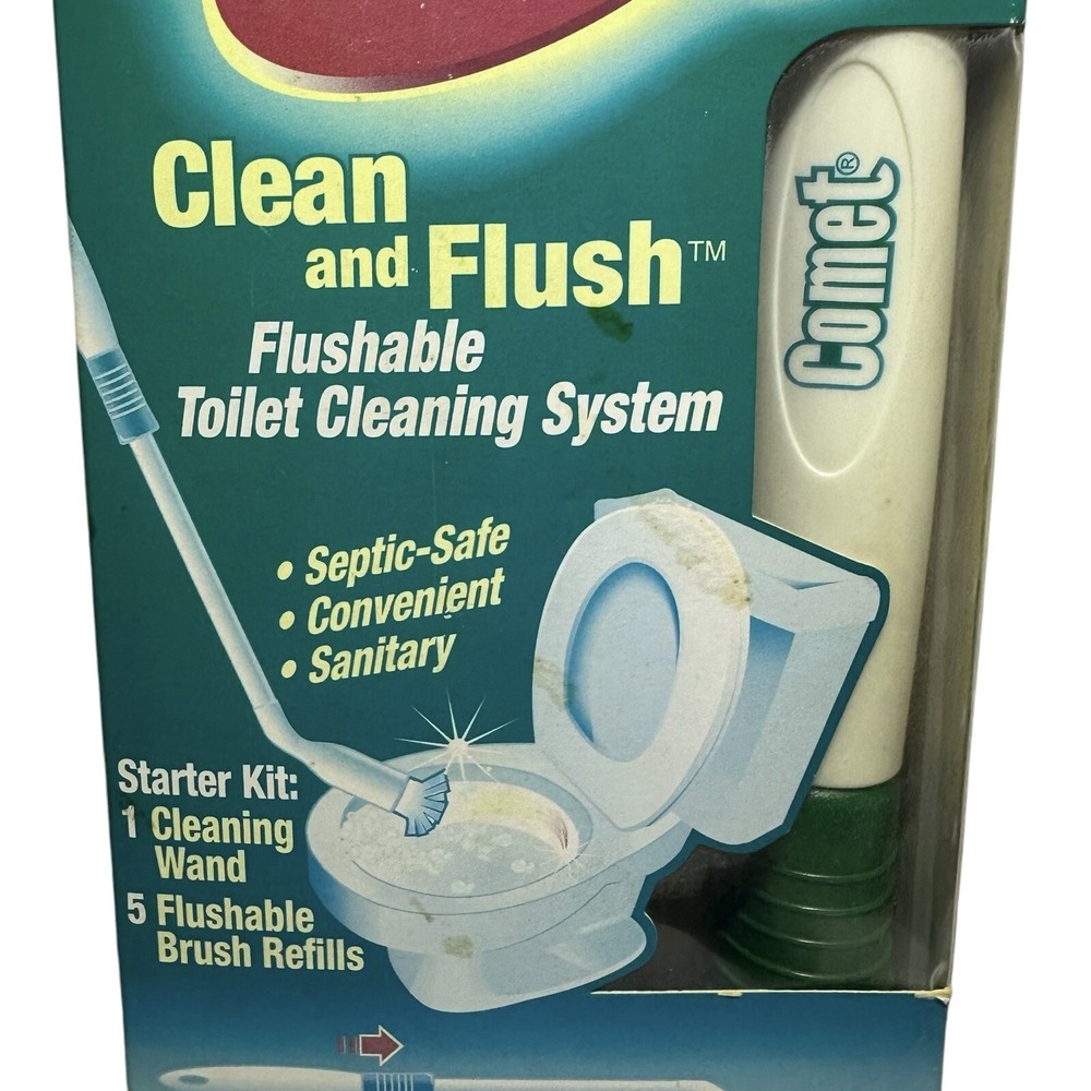 Comet Clean and Flush Flushable Toilet Cleaning System Starter Kit, NOS