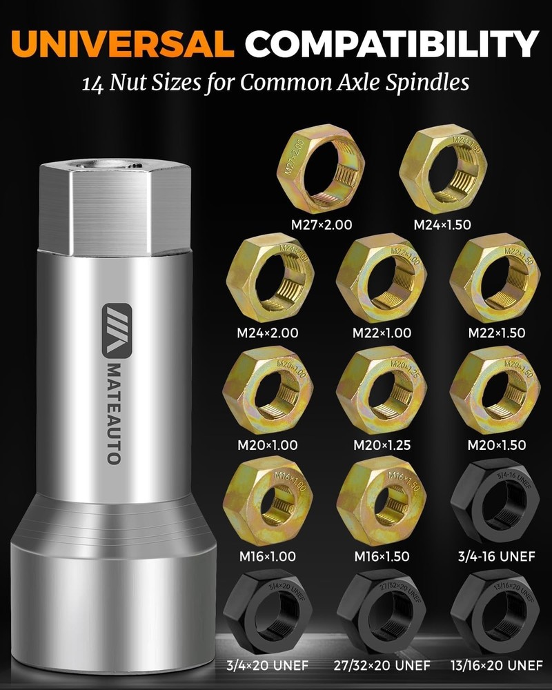 Complete Axle Spindle Repair Kit with Precision Tools for Thread Restoration