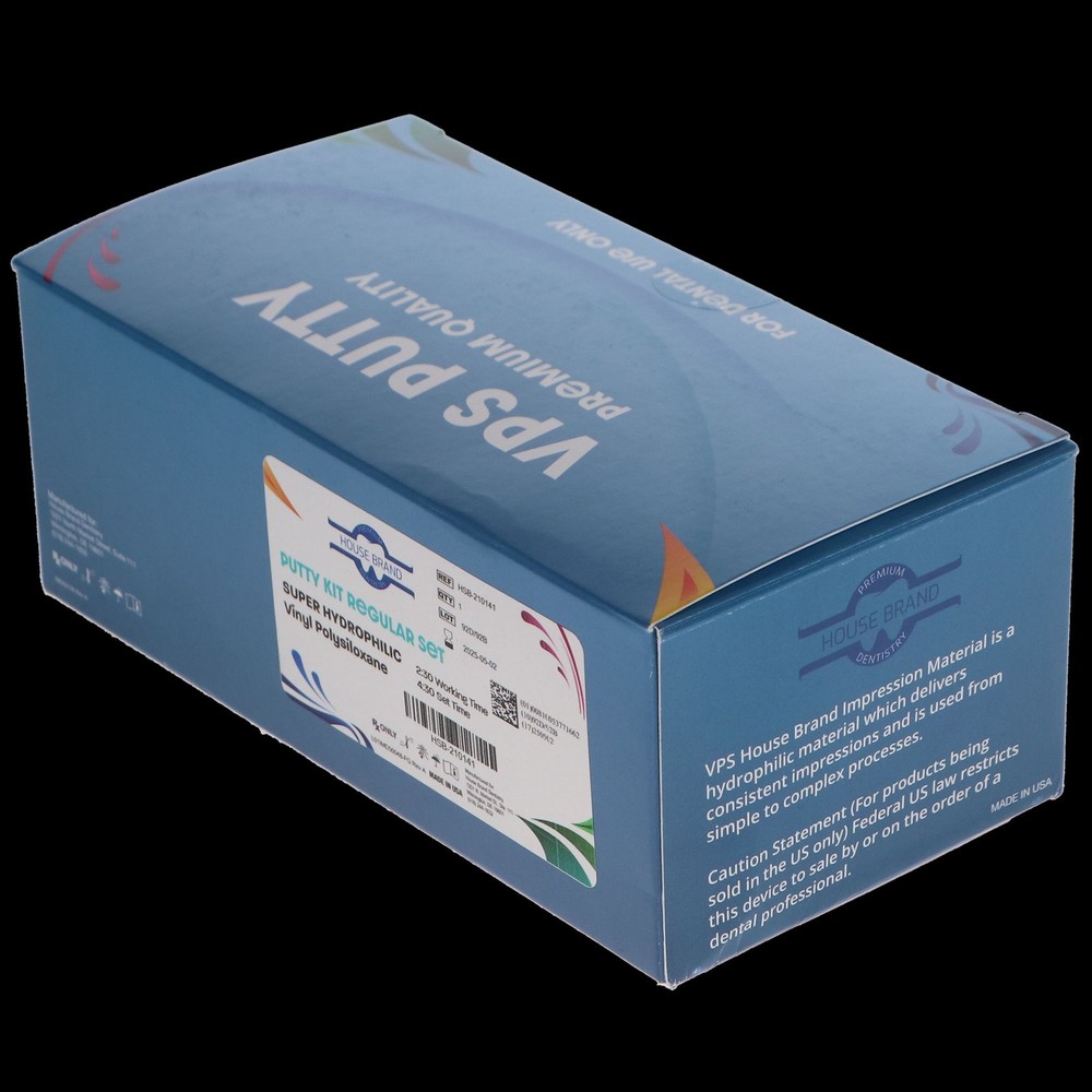 House Brand Dentistry 210141 VPS Putty Impression Material Regular Set