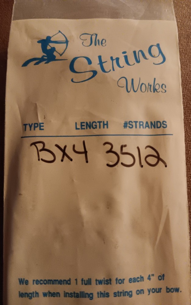 New The String Works Bow String Cable BX4 Black 35 in 12 Strands!