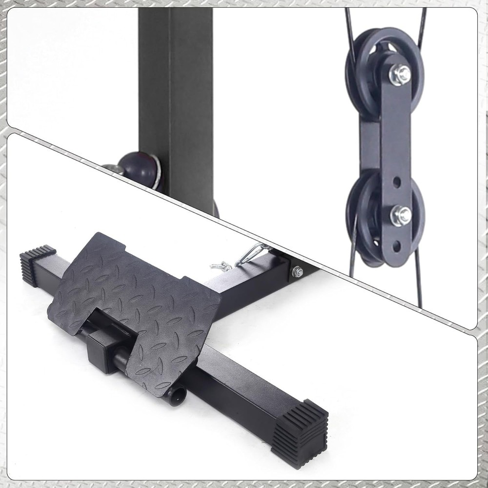 Lat Pull Down Machine System with Adjustable Seat & Knee Support 500LB Capacity