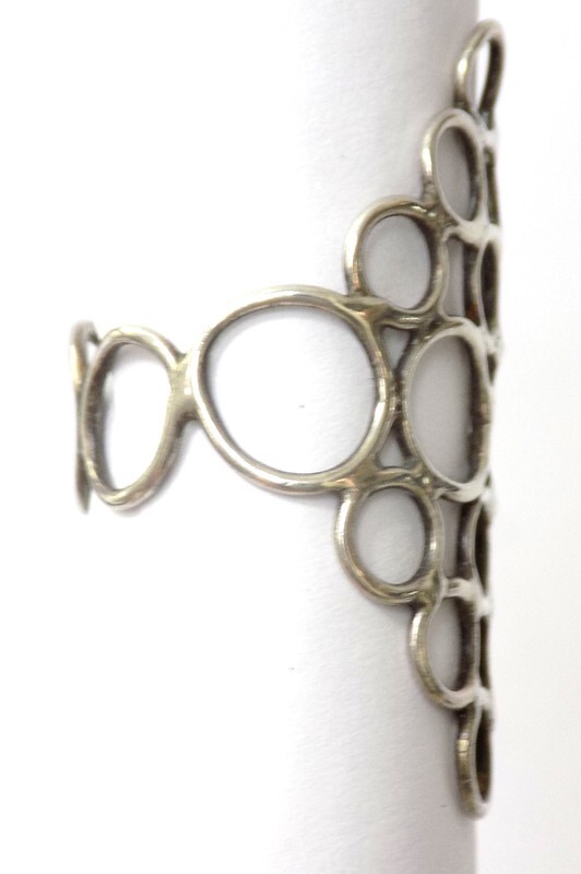 Handmade Ring Circles of Silver Sz 6