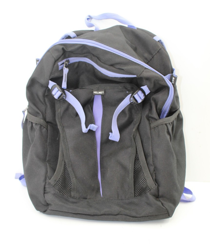Baseball/Softball Player Backpack Black/Purple