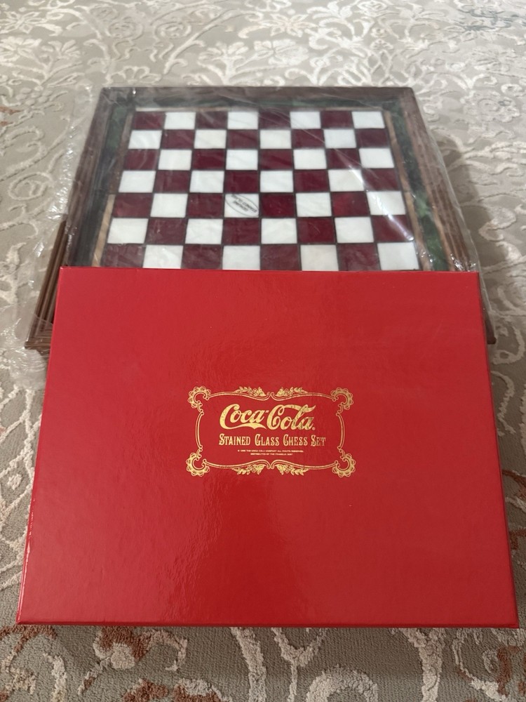 Coca Cola Stain Glass Chess Set