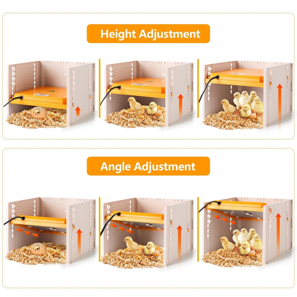 Chick Brooder, Chicken Brooder Heating Plate for Chicks with Adjustable Heigh...