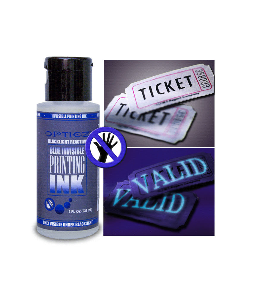 Opticz 2oz Industrial Bright BLUE Blacklight Reactive Invisible Ink