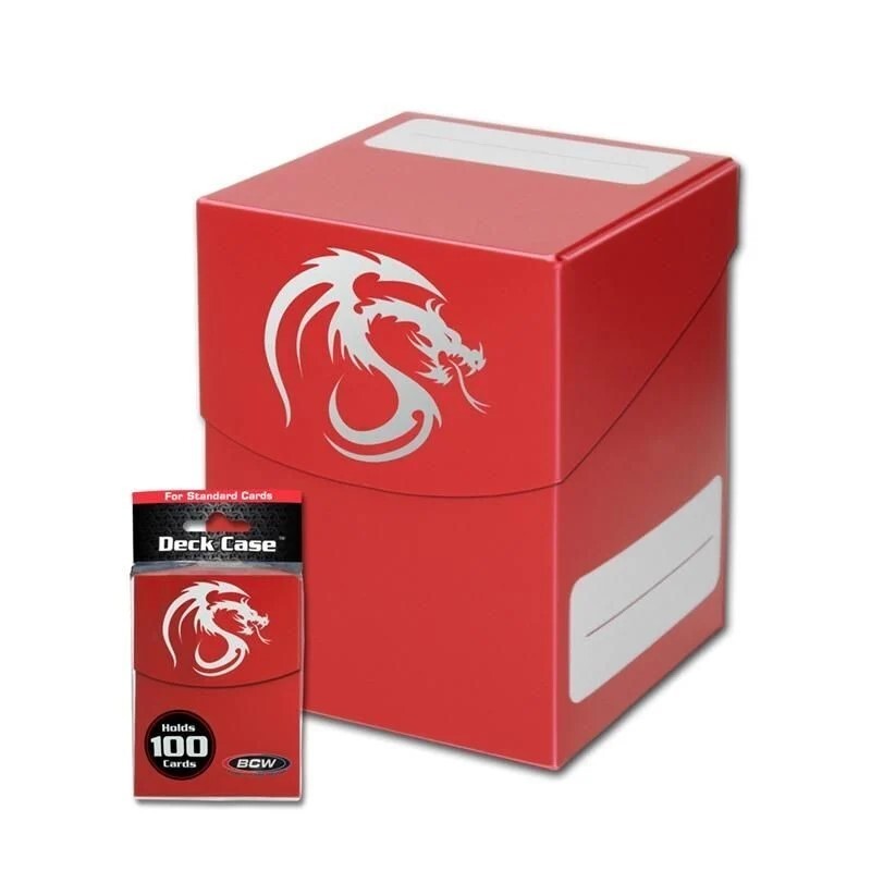 2 BCW Large Matte Red Deck Cases