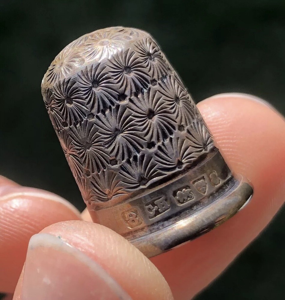 Charles Horner Antique Chester Silver Hallmarked Sewing Cap Thimble