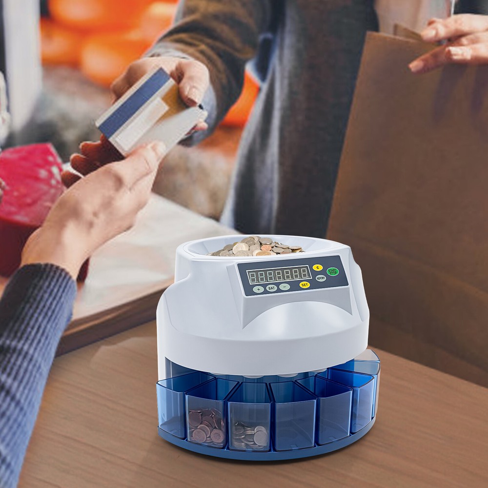 Digital Electronic Automatic Coin Sorter Machine Counter Counting Change Money