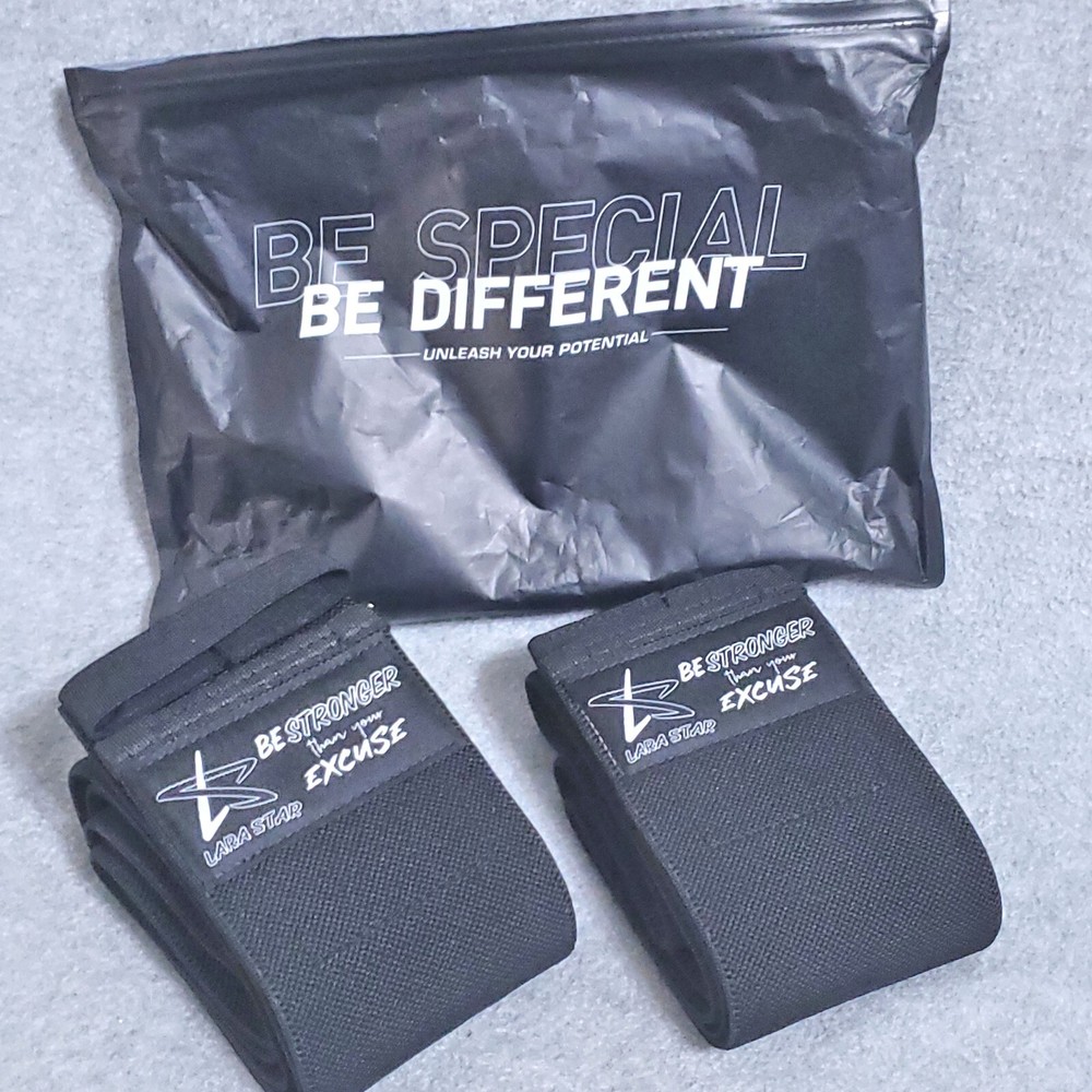 LARA STAR ELBOW WRAPS 1 NEW Pair- 42"X3.2" Compression WEIGHT LIFTING EXERCISE