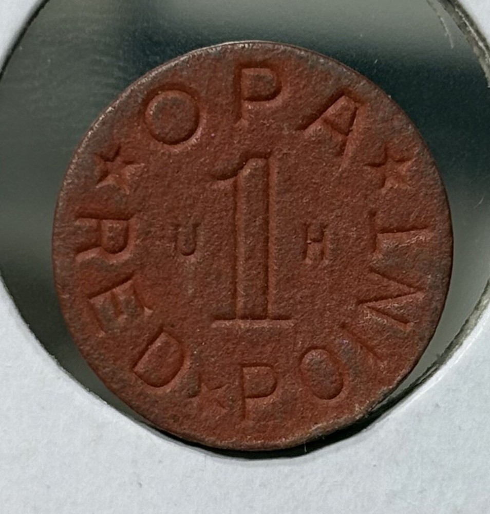 Opa Red Point UH WWII US Ration Token
