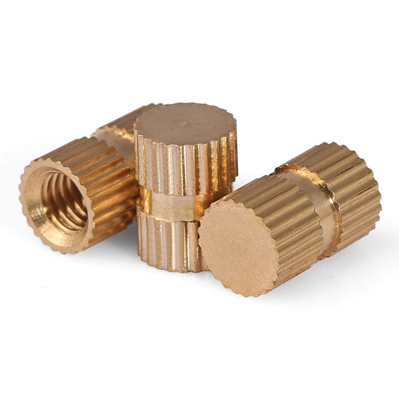 M3 M4 M5 M6 M8 Blind Hole Brass Knurled Insert Nuts Thumb Embedded Nuts