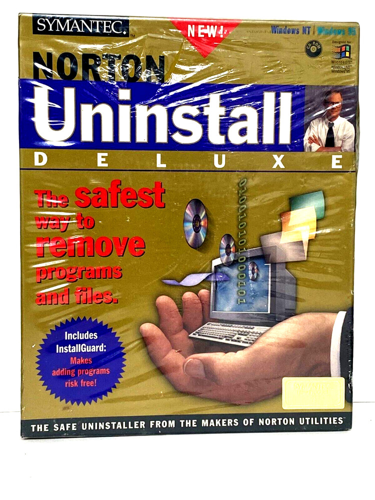 Norton Uninstall Deluxe by Symantec Windows NT or 95 Operating System - NEW