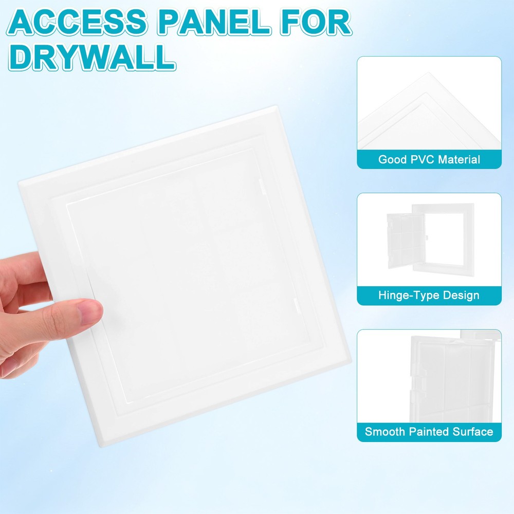 1-Pack Access Panel for Drywall, 5.7x6" Plastic Wall Hole Cover [White]