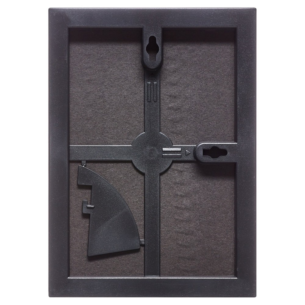 Mainstays 5x7 Front Loading Picture Frames, Black, Set of 6