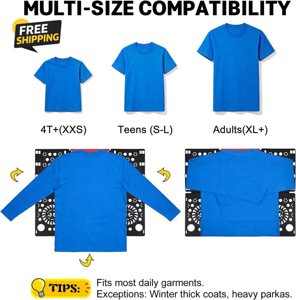Version 3 Shirt Folding Board T Shirts Clothes Folder Durable Plastic Folding