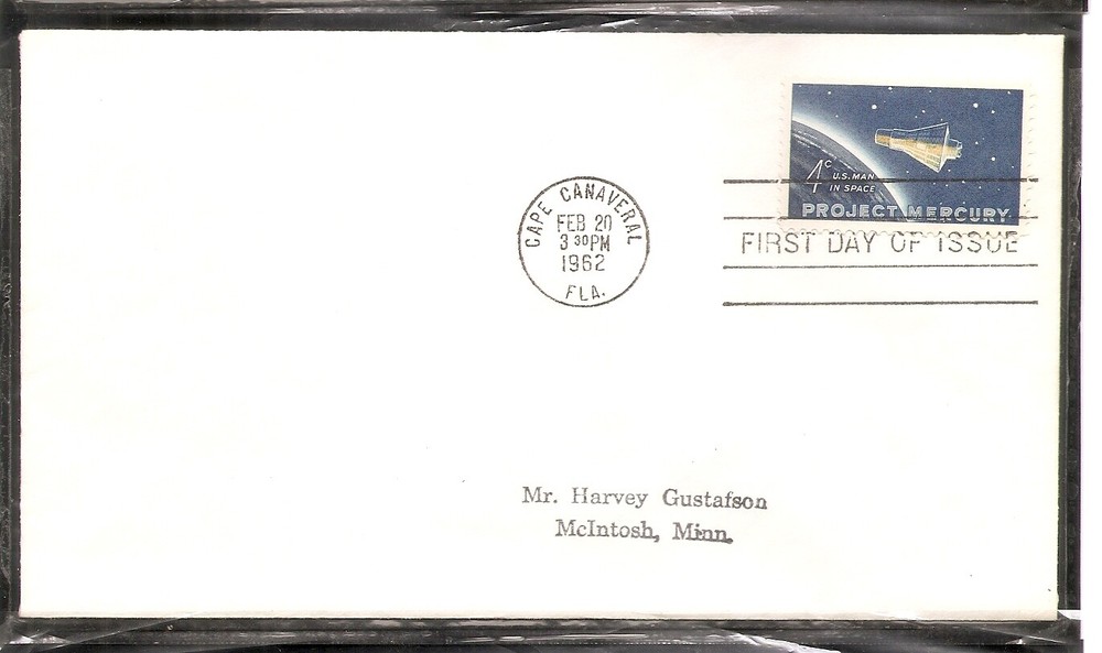 US SC # 1193 Project Mercury FDC . No Cachet