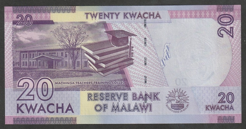 MALAWI BANKNOTE 20 KWACHA 2019 UNC