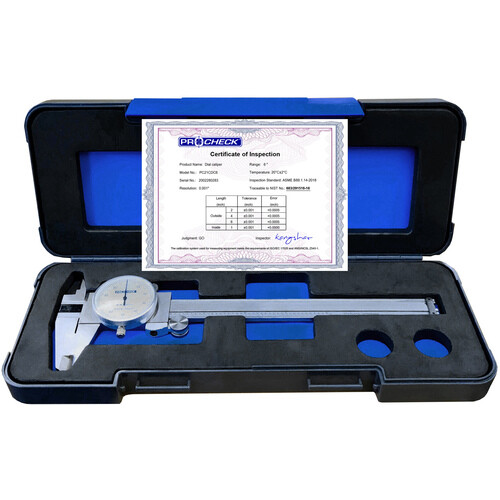Dial Calipers 0-6" Certified Covered Rack Case Range 150 mm Precision Measuring