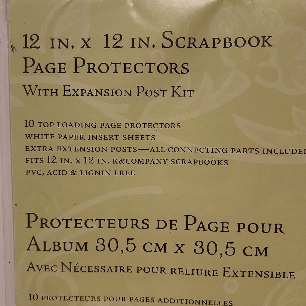 K&Company 10 Top Loading Scrapbook Page Protector 12x12 **READ**