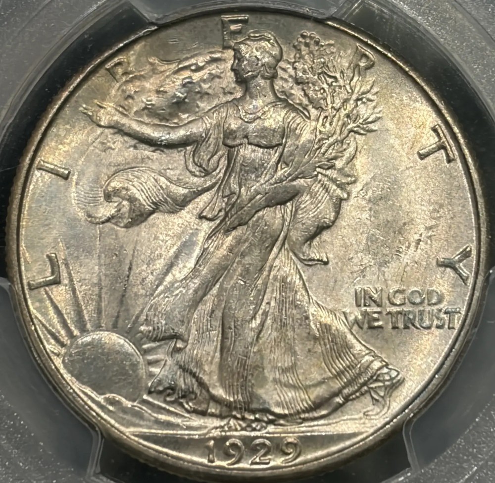 1929-D WALKING LIBERTY HALF DOLLAR PCGS MS62