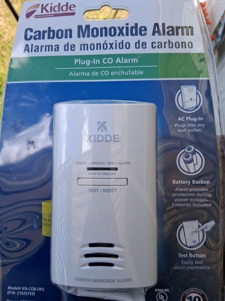 Kidde KN-COB-DP2 Carbon Monoxide Alarm Detector Plug into Wall Socket