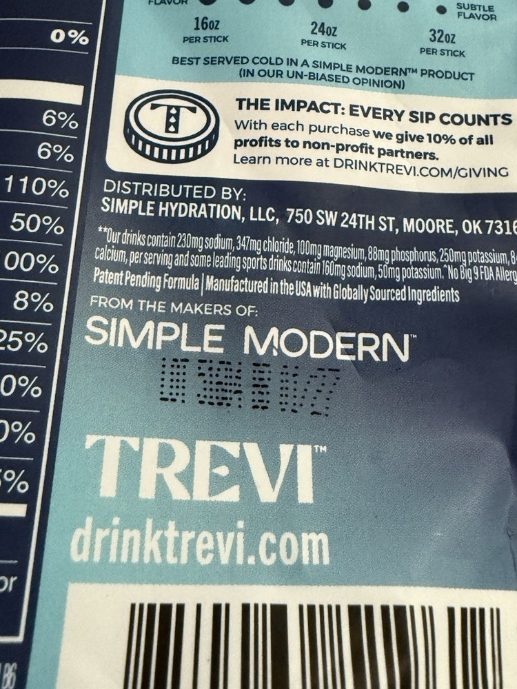 Trevi Enhanced Hydration Variety Pack 28 Count, Sealed Exp.01/27