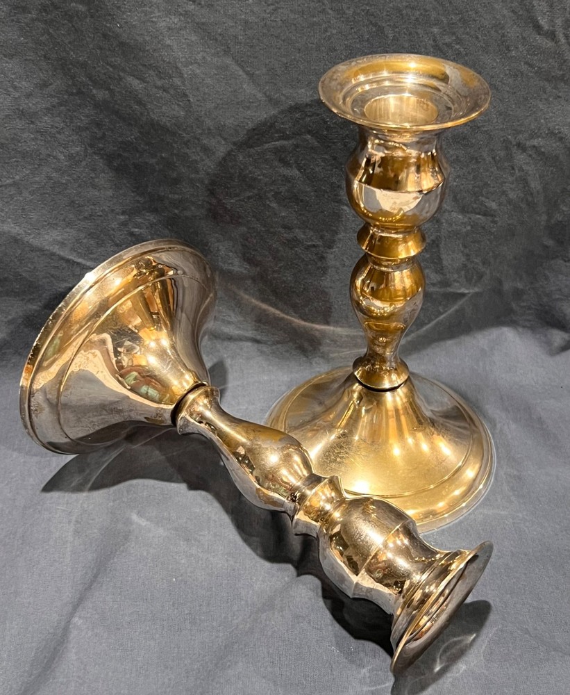 VINTAGE - LEONARD INDIA - Silver Plated Candlesticks