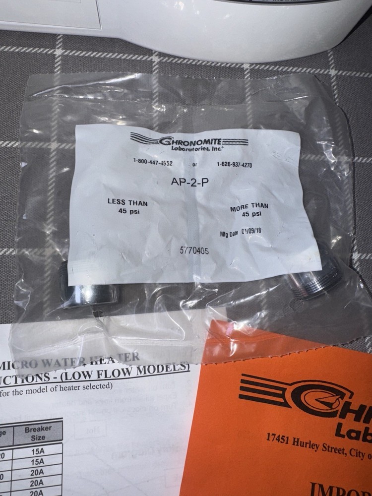 Chronomite Instant Flow Tankless Water Heater M40L/240 9600 Watts - 40 Amps