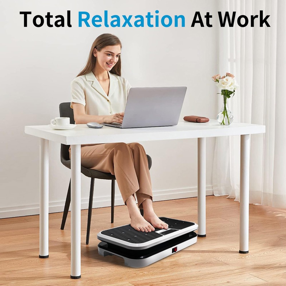 Vibration Plate Exercise Machine with Pushup Handle & Bluetooth, Full-Body Vi...